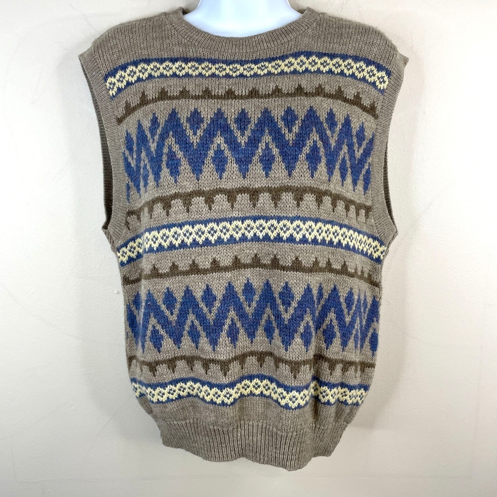 Vintage Academia Sweater Vest Medium Old Money Preppy English Country Cottage